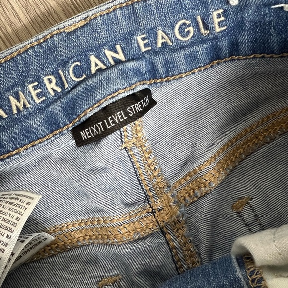American Eagle Next Level Stretch Hi Rise Jeggings Distressed Size 0 Reg… - Picture 9 of 9